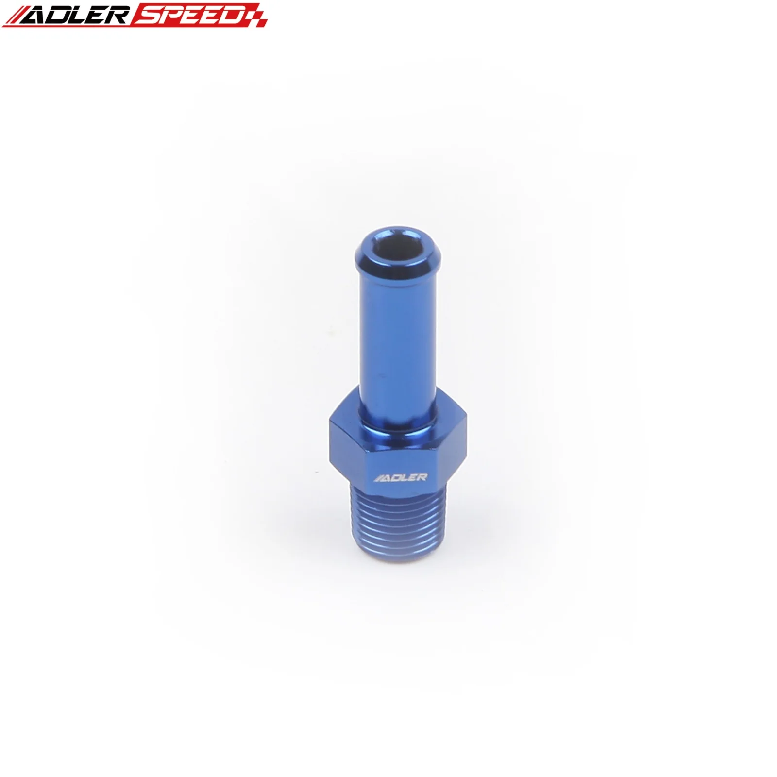 2PCS ADLERSPEED 1/8-27NPT  7.7mm 호스 바브 알루미늄 연료 피팅 어댑터 블루