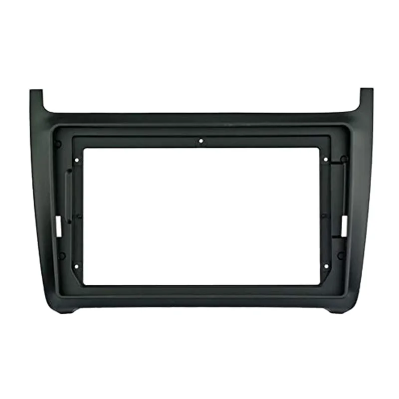 

1/2Din автомобильный DVD только рамка аудио фитинг адаптер Dash Trim Facia панель 9 дюймов для-Polo 2014 + двойной Din радио плеер