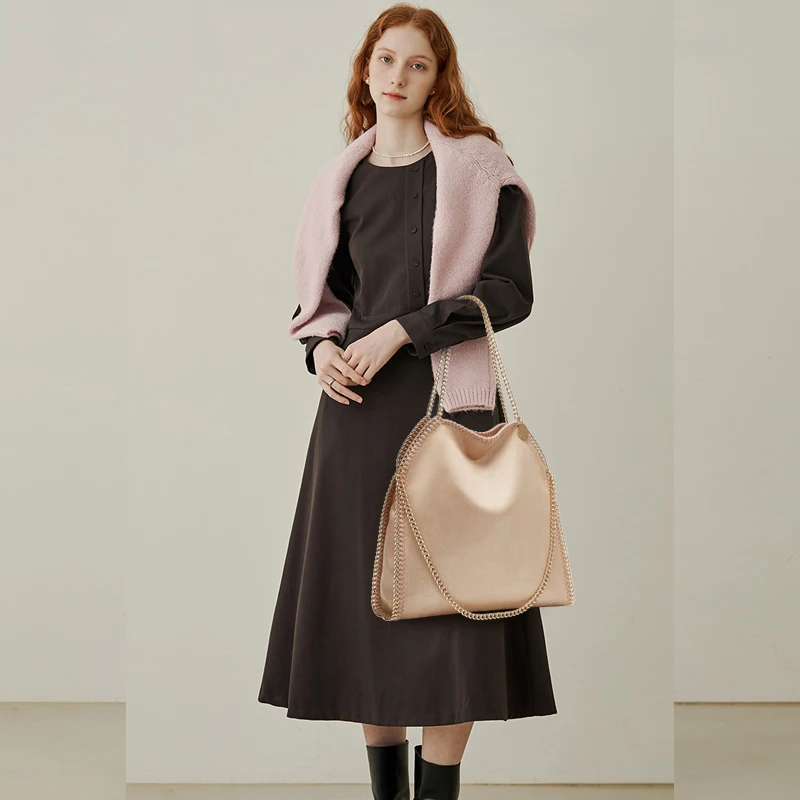 Fashion Brands Chain Bag Environmental Microfiber Handbag Women's New Luxury Multi-functional Large Capacity Shoulder Bag 5