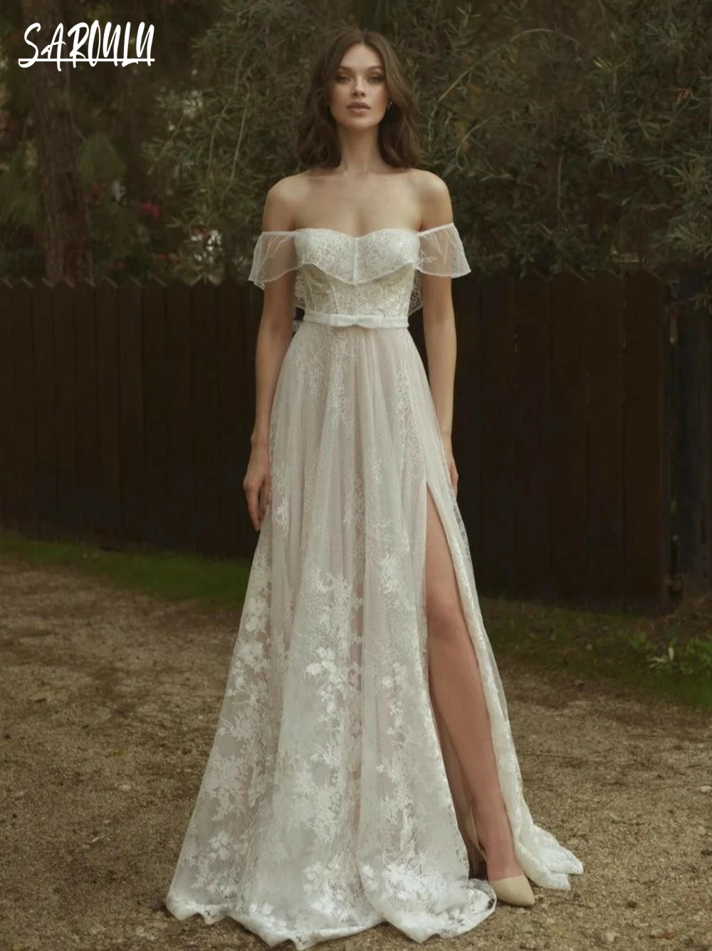 

Dreamy A-line Weeding Dress Sweetheart Neck Bride Robe Elegant Appliques Floor-length Bridal Dresses Vestidos De Novia