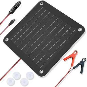 10w Caricabatteria per auto solare 12v 20W Pannello solare per auto Camion Barca Tosaerba Rv Rimorchio Trattore Atv Utilità Batteria per veicoli