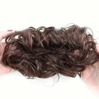 1 pièce postiche chignon en soie artificielle, anneau de cheveux pour créer une coiffure chignon, accessoire de cheveux pour femme, extension de chignon élastique ondulé et bouclé, postiche synthétique pour volume et boucles, adaptée aux femmes et aux filles 6