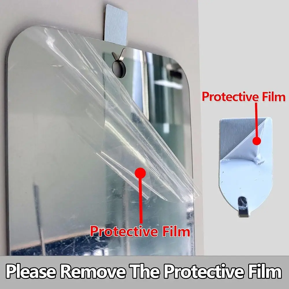 액세서리 비산 방지 샤워 거울 안개 방지 휴대용 면도 거울 휴대용 여행 캠핑 거울