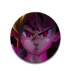 Anime - Themed Badge Pin Featuring Meliodas, Elizabeth, and Hawk from The Seven Deadly Sins - Cosplay Accessory and Gift - 58mm (8)