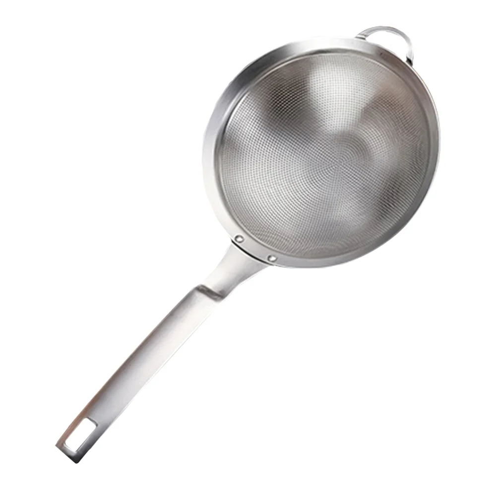 

Stainless Steel Colander Kitchen Oil Sieve Baking Strainer Filtering Long Handle Stainer
