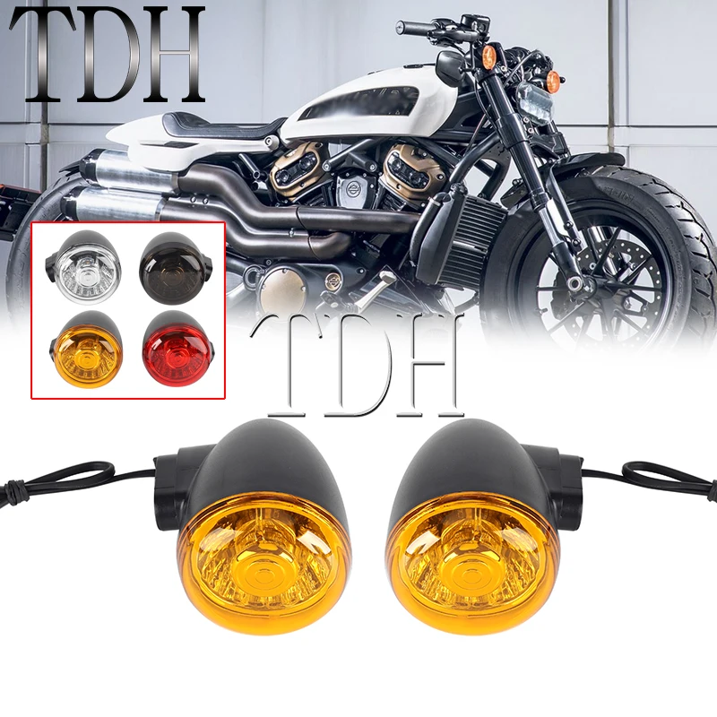 

Front/Rear Turn Signal Indicator LED Light Blinker For Harley Pan America 1250 RA1250 Sportster S RH1250 RH975 Nightster 975