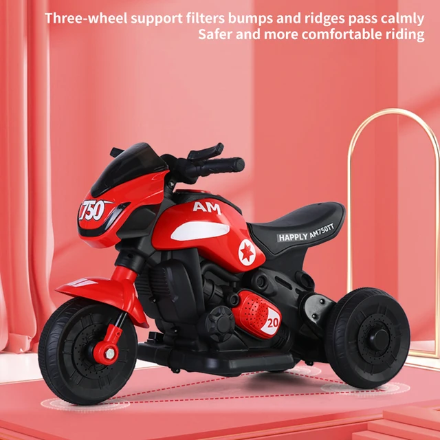 Children'S Electric Motorcycle Tricycle 2-5 Years Old Male And Female Baby Rechargeable With Music And Light Kids'S Ride-On Toys 4