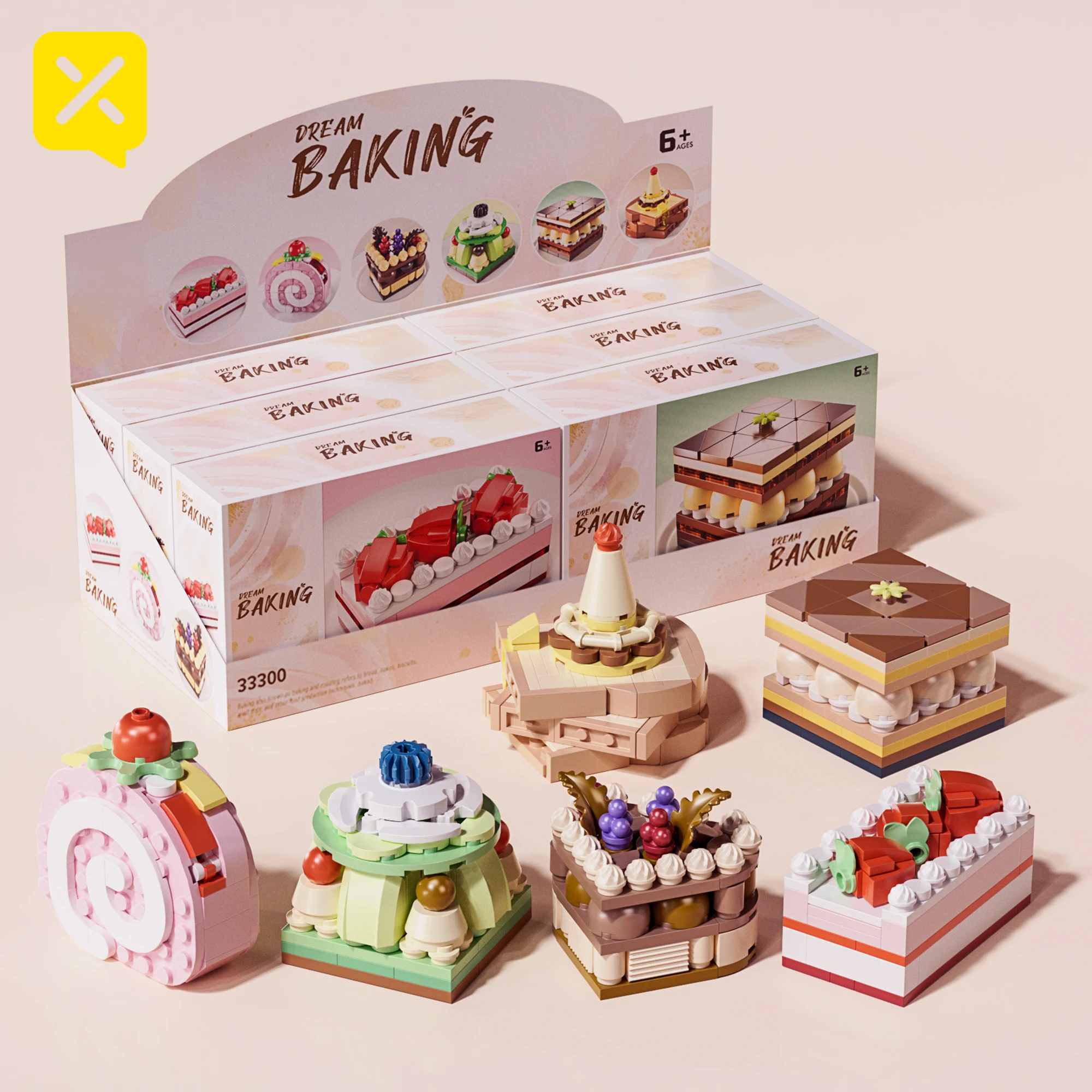 Fantasy Baking Workshop Cake Building Blocks Set Adorable Miniature Food Toys Suitable for Children and Adults Birthday Gift