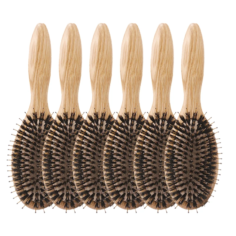 brosse-a-cheveux-en-poils-de-sanglier-pour-femmes-poignees-en-bois-d'angle-logo-personnalise-peigne-a-cheveux-pour-cheveux-boucles-vente-en-gros-accessoires-de-barbier-6-pieces-par-boite