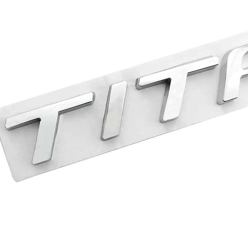3D Silver TITANIUM Letter Chrome Decal Badge Emblem Car Styling Sticker For Ford Mondeo Mkv Kuga Ecosport Focus car reflective stickers car sticker car stickers car styling accessories car body stickers car badge grille emblem car badge cover