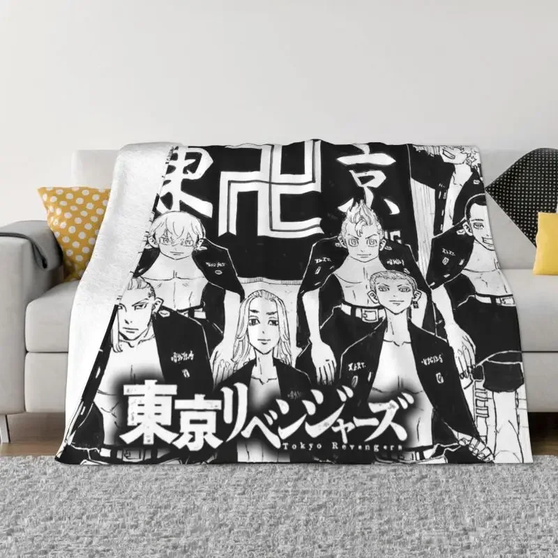 

Tokyo Revengers Blanket Soft Flannel Fleece Warm Anime Manga Sano Manjiro Mikey Throw Blankets for Car Bedding Couch Bedspreads