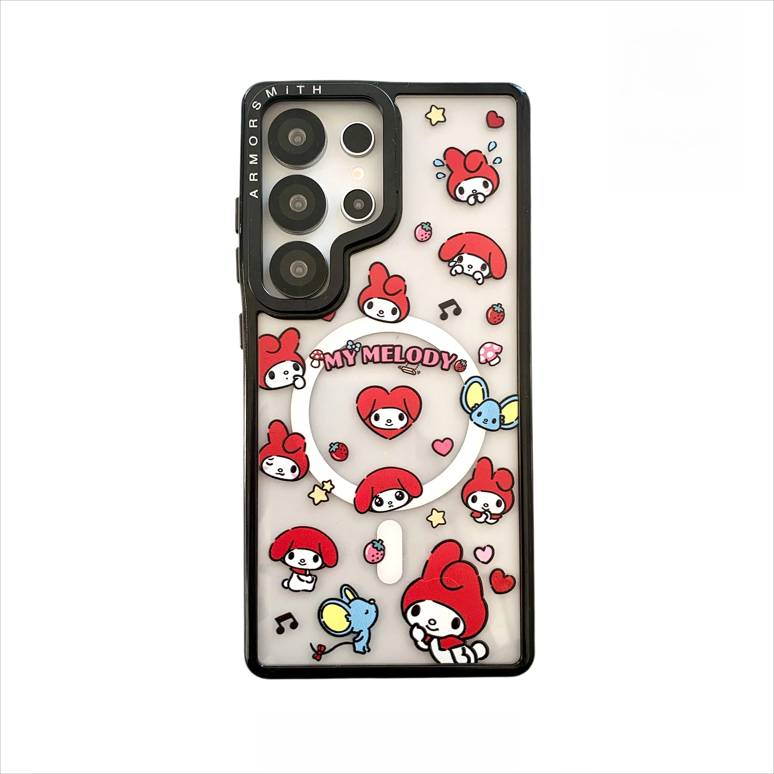 Sanrio My Melody Trendy Magnetic Phone Case with Lanyard Attachment