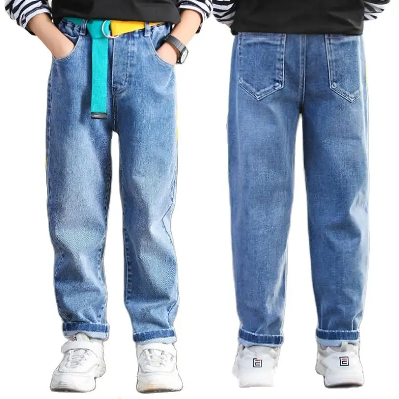 

MODX Boys Clothes 4-16Y Kids Denim Jeans Cowboy Cotton Pants Teeange Outwear Children Fashon Quality Pantalones with Belt