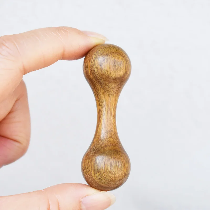 1Pc EDC Wood Knucklebone Stress Relief Toy Polishing Sandalwood Fidget Hand Spinner Anxiety Finger Exercise Spinning Finger Gyro 4