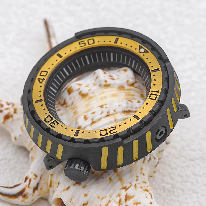 Custodia Seiko Mod Nh35 Custodie Per Orologi In Vetro Zaffiro In Scatola Di Tonno Per Nh35 Nh36 Custodia Per Orologi Subacquei Da Uomo Con Movimento A