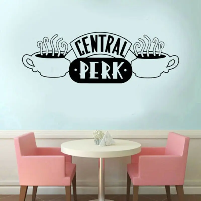 Large Central Perk Wall Sticker Friends Tv Show Coffee Wall Decal Cafe Kitchen Dining Room Vinyl Decor
