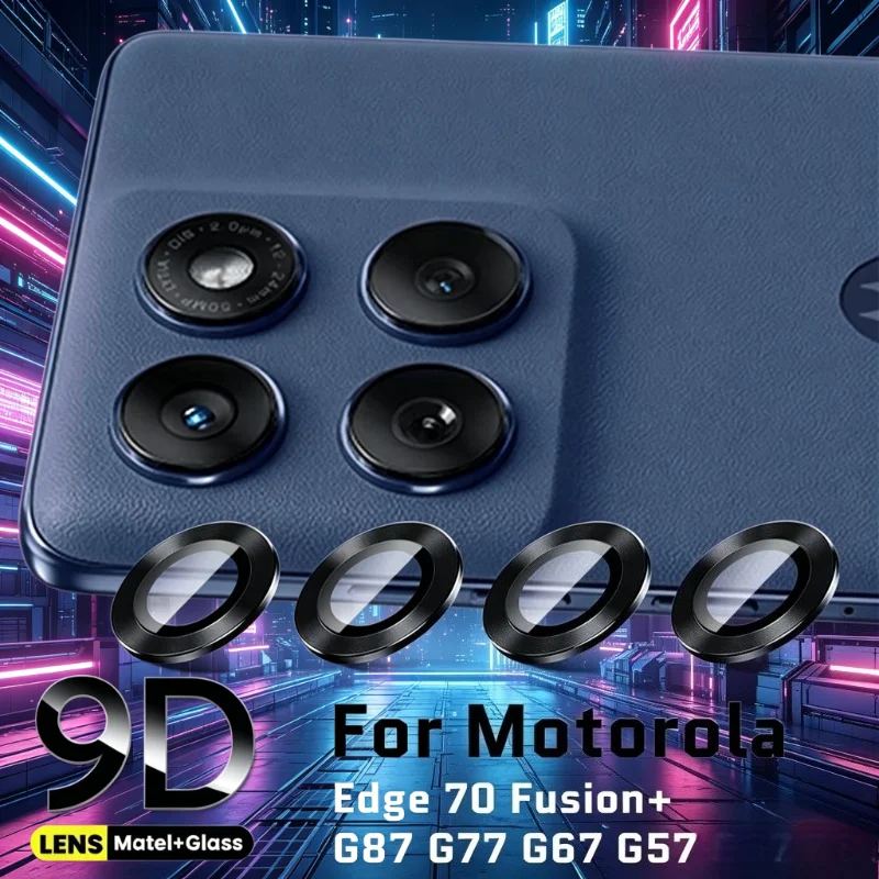 Premium 9H HD Alloy Metal Camera Lens Protector with Tempered Glass