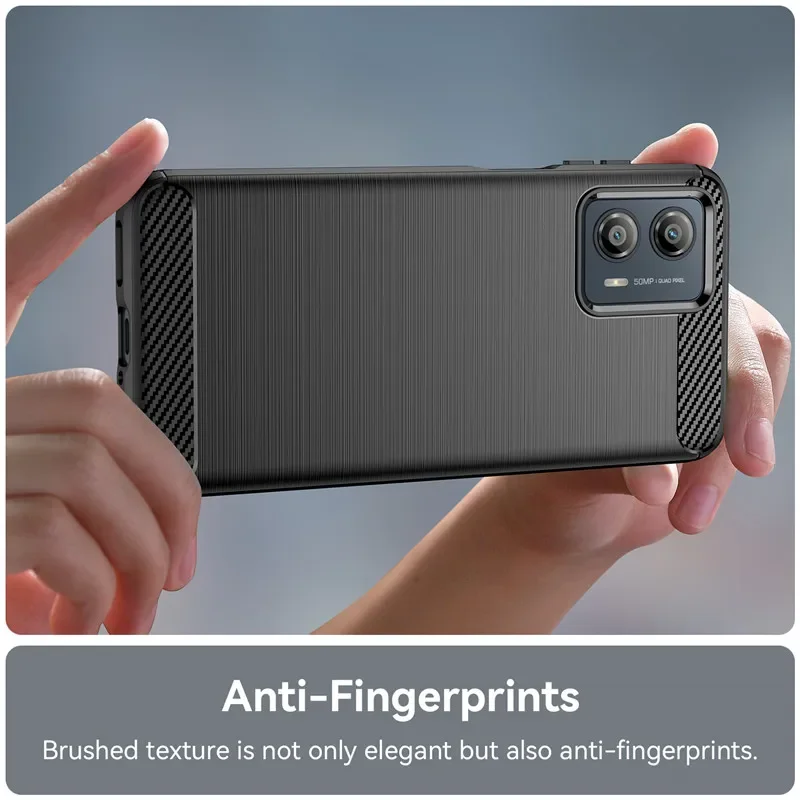 Carbon Fiber Texture Shockproof Protective TPU Phone Case