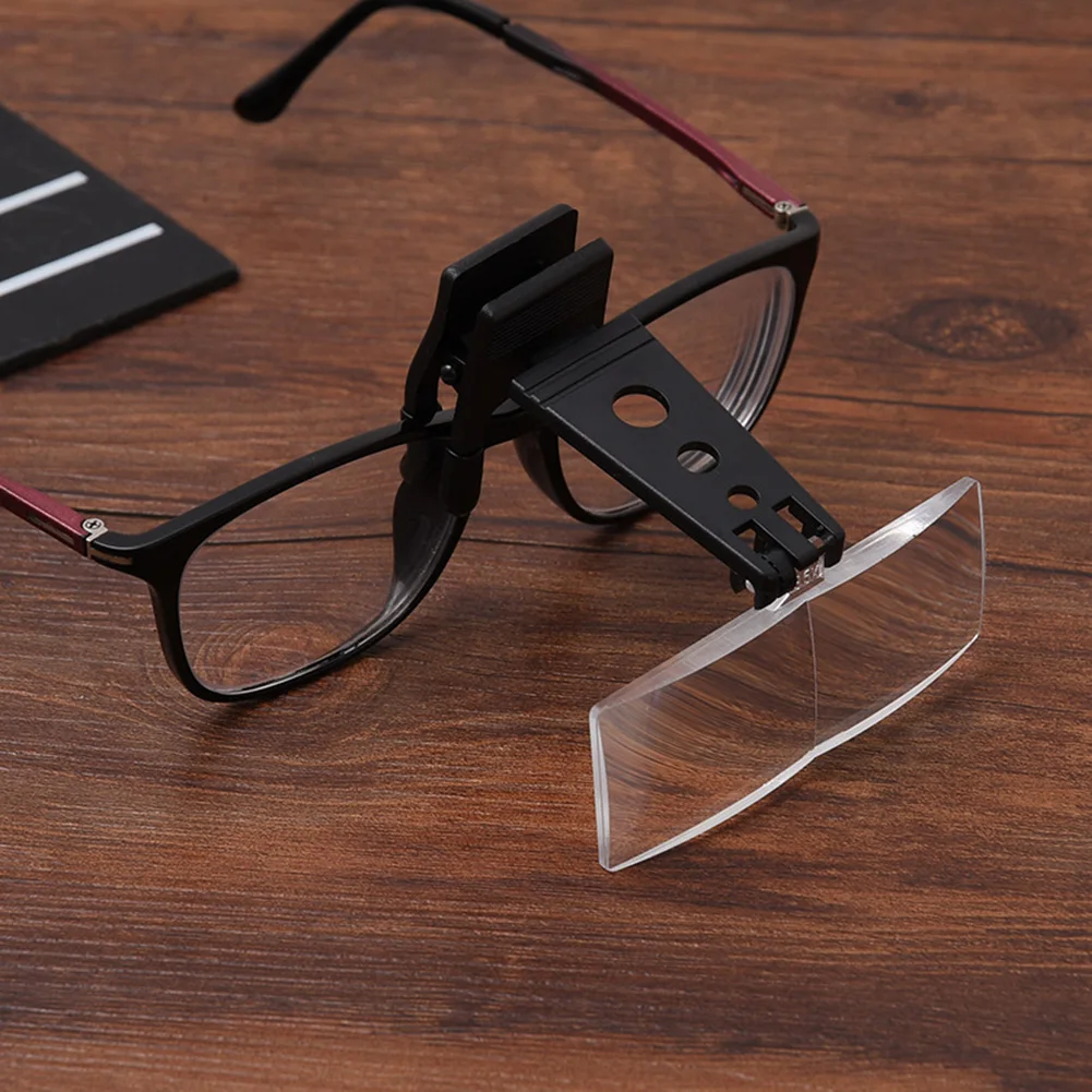 Magnifying Glass Optical Instruments Folding Clip On Eyeglass Loupe