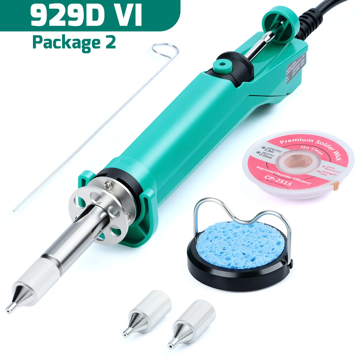 180W Desoldering Iron Electric Soldering Tin Suction Sucker Gun THT PTH Remover