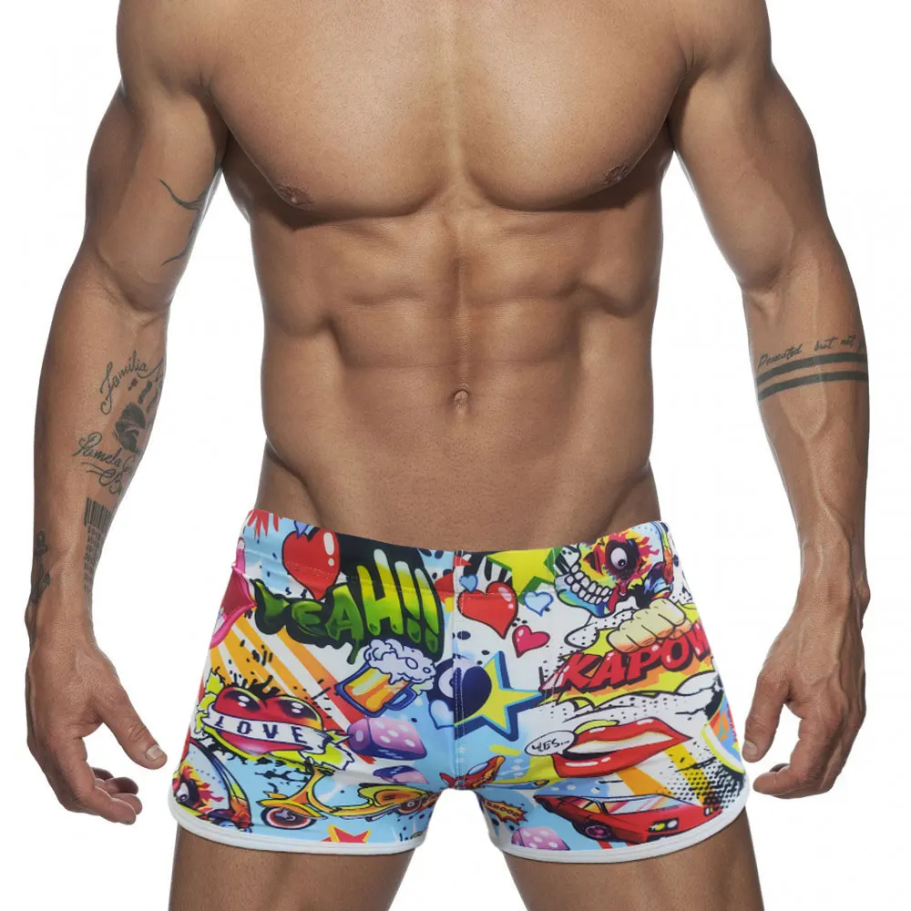 Marque hommes maillot de bain solide été rembourré push-up nager nous hommes slips Cton maillot de bain mâle Sport plage surf_voghion.com