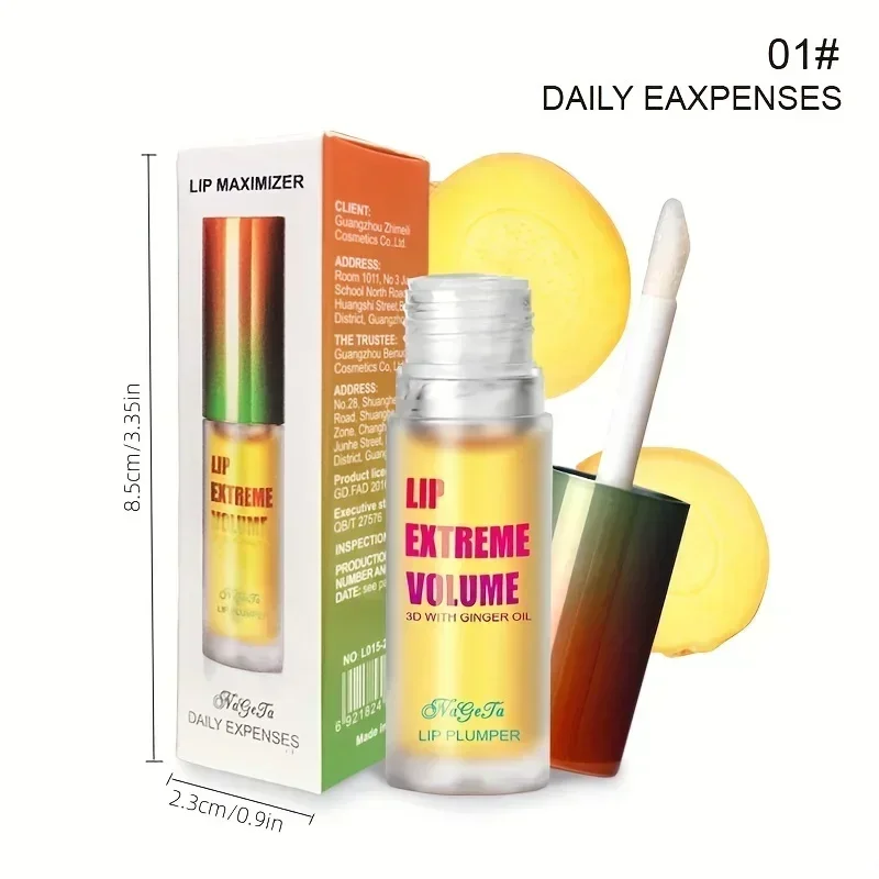 Lip Plumper Fuller Healthy Enhancer Ginger And Mint Plant Lip Gloss Oil Moisturizing Beauty Lips Sexy Lips 2