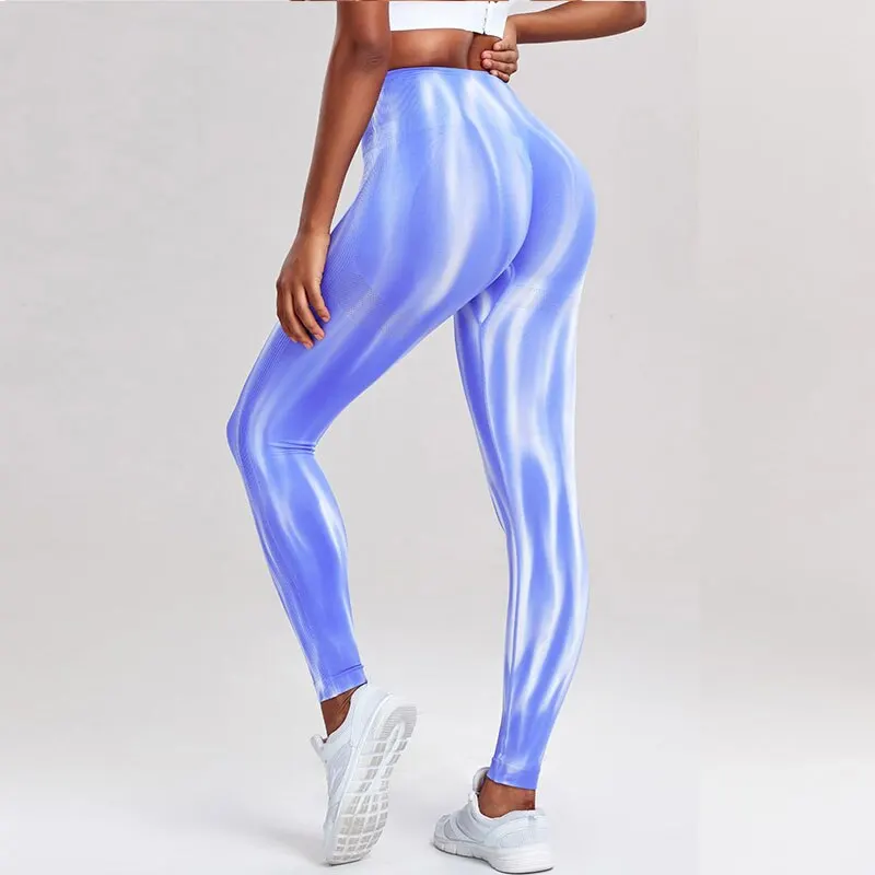 Scrunch Butt Lifting Seamless Leggings for Women Tie Dye High