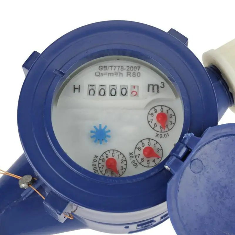 63HF Cold Water Meter with Fittings for Garden & Home Usage Water Meter for Indoor