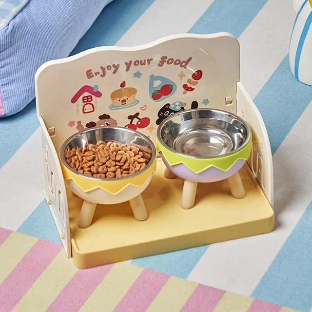 Elevated Spill-Proof Pet Feeding Bowl Stand 1