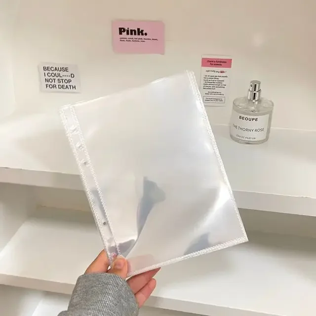 A5 Color Block Zipper Binder for Photocards and Postcards Organizer