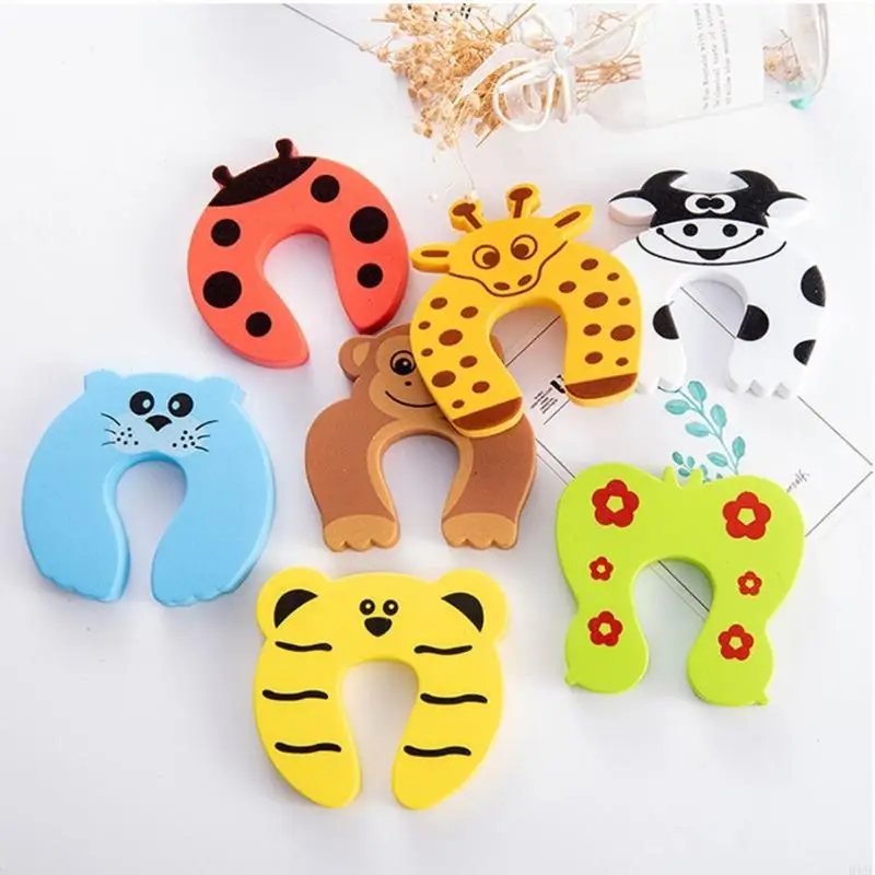 Card Door Stopper Security Animal-Cares Child Lock Finger Protector 8-piece