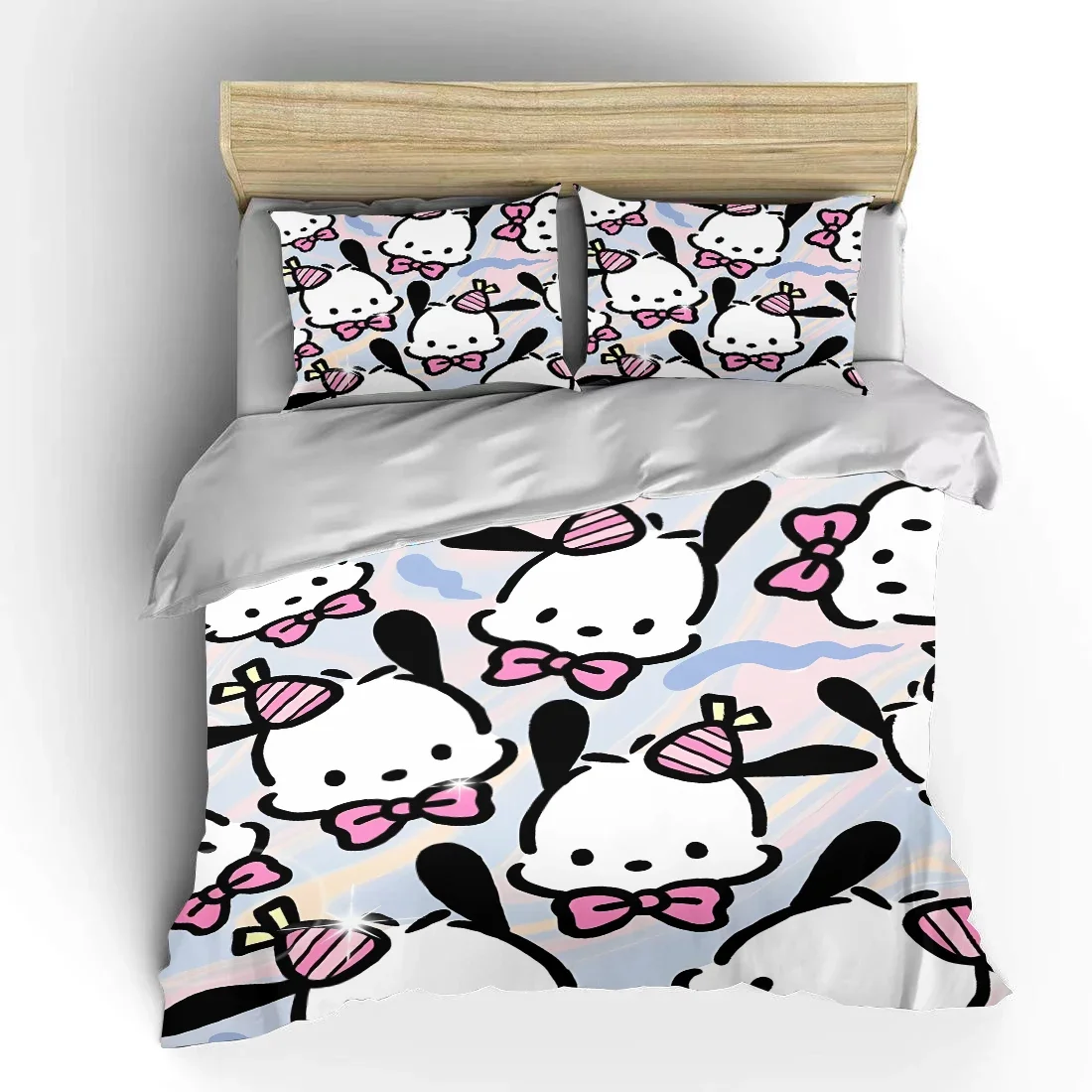 

Постельный комплект с мультяшной собакой постельное белье Hello Kitty Sanrio японский комплект из 3 предметов Комплект постельного белья большого размера для двух американских взрослых постельное белье для спальни