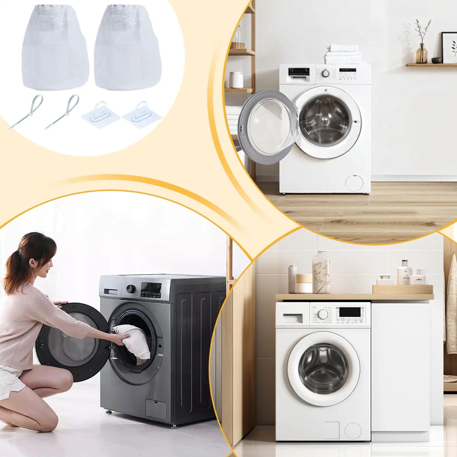 Dryer Lint Catcher 2 Set Laundry Lint Catcher Home Supplies For Nylon Cotton Pet Dormitory Apartment Clothes Laundry Sink