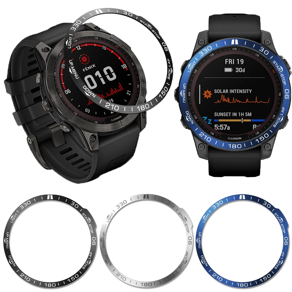 Abdeck ring für Garmin Fenix 7 7x6 6x Pro 5 5x plus Lünette Metall gehäuse Abdeckung Schutz Metallring Anti-Kratzer Zubehör