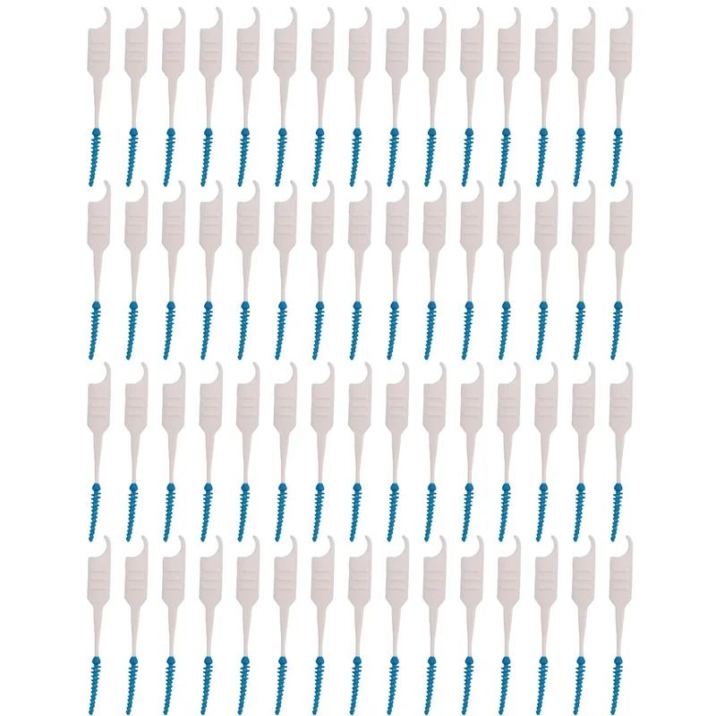 

200Pcs/Box Soft Silicone Floss Interdental Brush Disposable Teeth Stick Toothpicks Floss Tooth Pick Oral Care Brush Clean