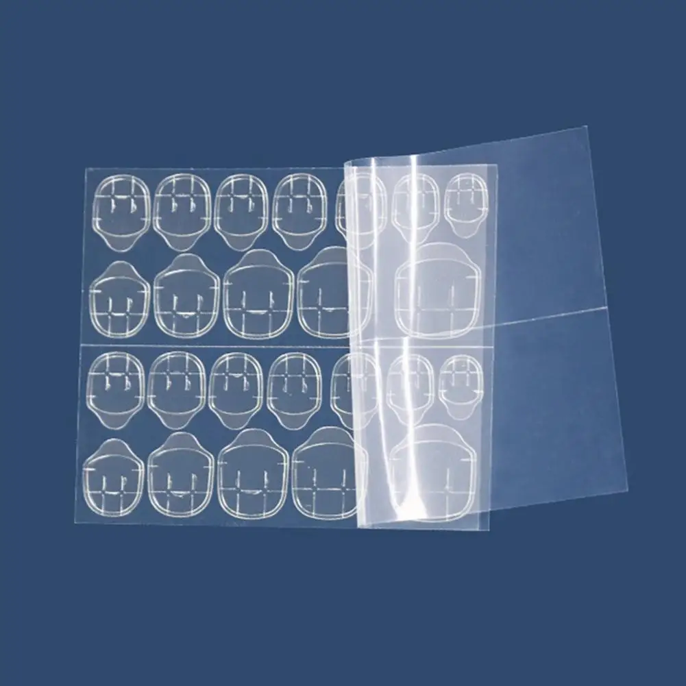 Description Picture 4 of item10Sheets False Nail Glue Sticker DIY Fake Nails Tips Double Side Clear Jelly Gel Sticker Tape Glue Press On Nails Manicure Tools
