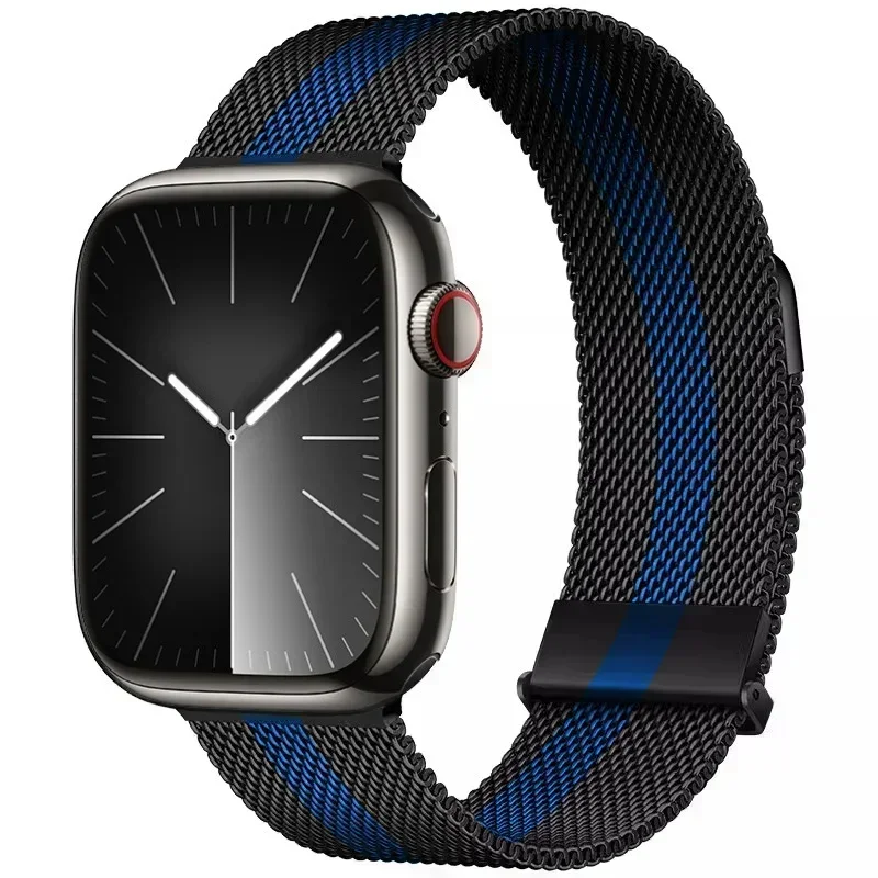 Magnetic Milanese Loop Strap - Elegant Silver Mesh Wristband Bracelet