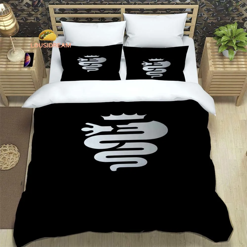 

Alfa Romeo Logo Printed Sheets Quilt Covers Bedding Dormitory Sheets Three-piece Bedding Set Three-piece Soft Warm Bedding Set