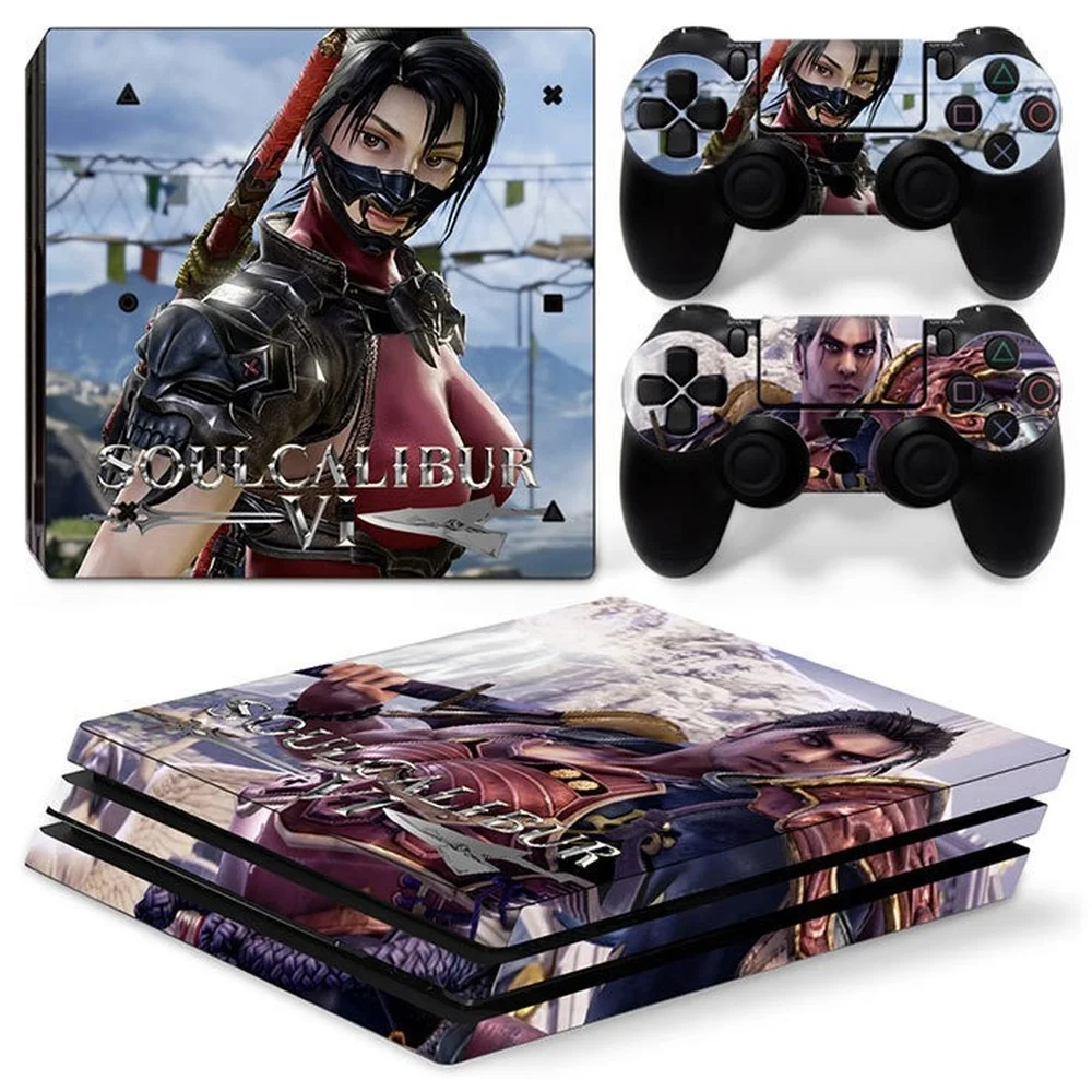 For Ps4 Pro Soulcaliburvi Pvc Skin Vinyl Sticker Decal Cover Console Dualsense Controllers Dustproof Protective Sticker