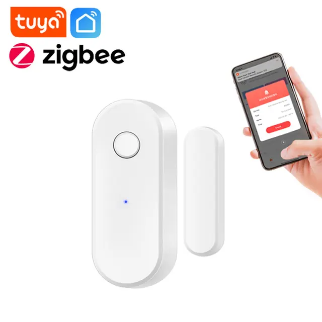 Tuya Zigbee Door Sensor Black Smart Home Window Detector APP Control Works With Zigbee Hub Automation 5