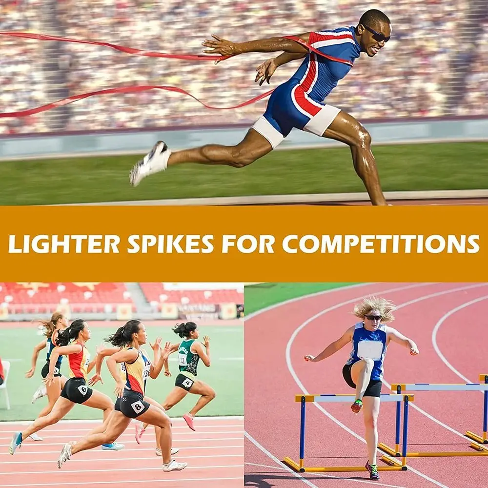 Track Shoe Spikes 20pcs 1/4 Inch New Carbon 0.45g/pc with Wrench for Field Sprinting or Cross Country