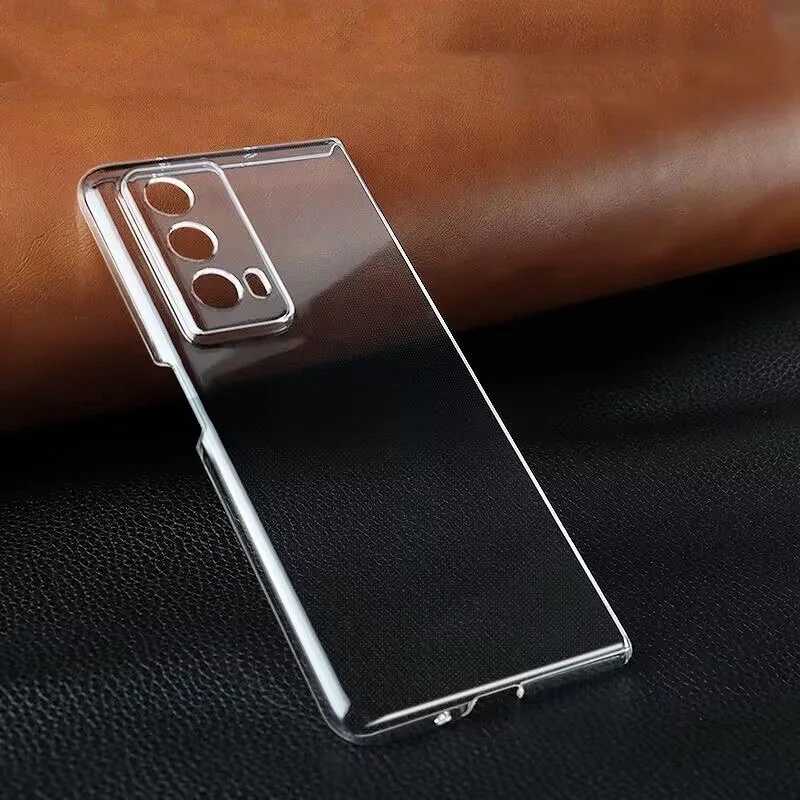 Transparent TPU Fold Phone Case - Clear Liquid Silicone Soft Cover Protective Back Shell