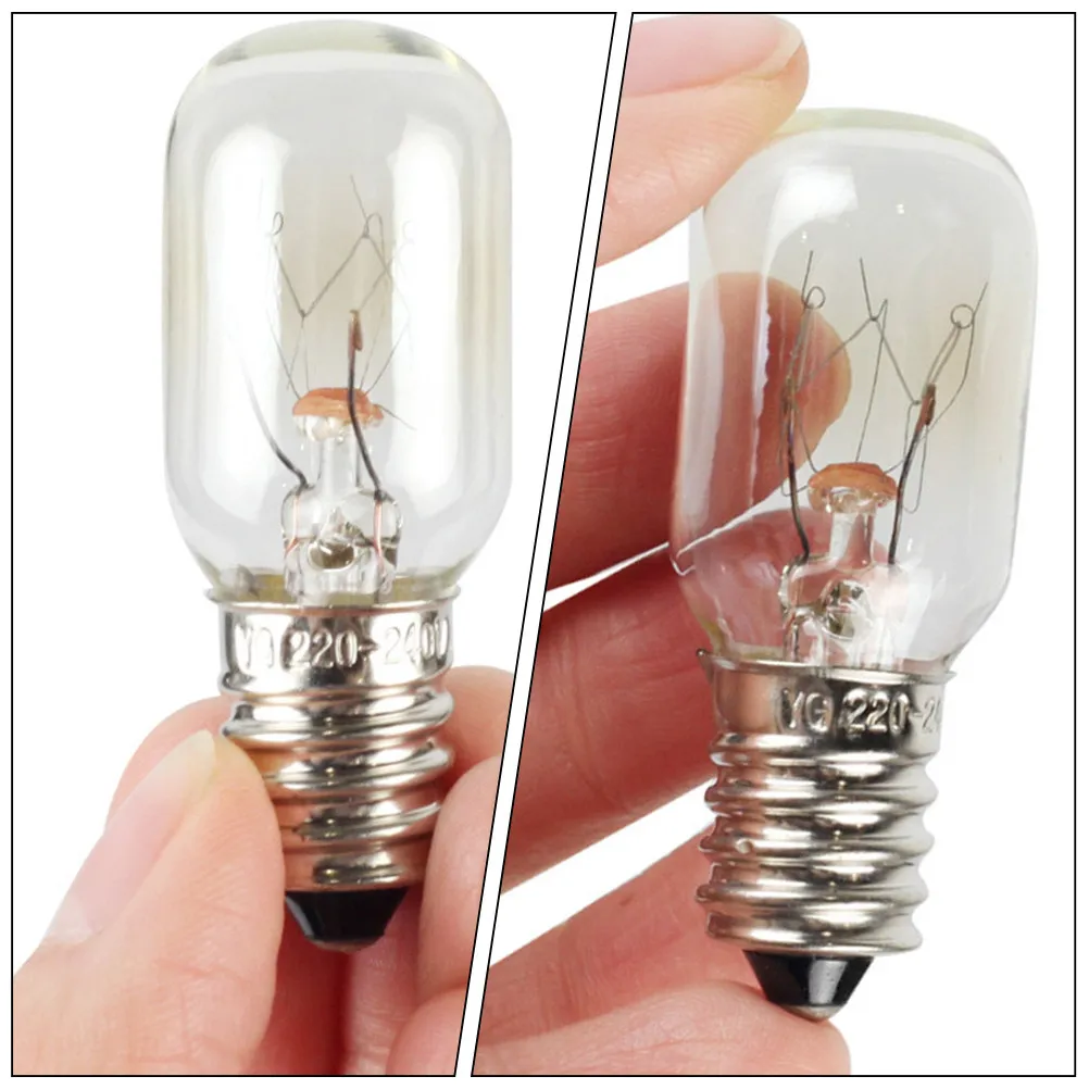 12개 냉장고 전구 15W E12 베이스 120V 깜박임 없는 전자레인지용 전구