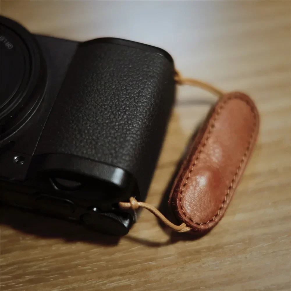 Leather Hand Finger Ring Band Lanyard Strap Sling Handle Camera String Cowhide Bracelet for Ricoh GR2 GRII GR3x GRIII Accessory camera strap