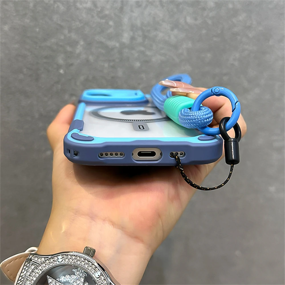 Armor Candy Color Clash For Magsafe Phone Case For iPhone 11 15 14 13 12 16 Pro Max 4