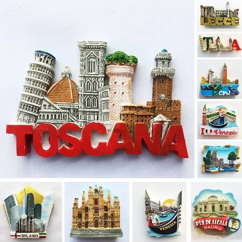 Magnetic Fridge Magnets Magnetic Sticker Magnetic Fridge Stickers Refrigerator Decor Italy Milan Fridge Magnets Madrid Florence Toscana Sirmione Lecce Venezia Tourist Souvenirs Magnetic Refrigerator Stickers Gift