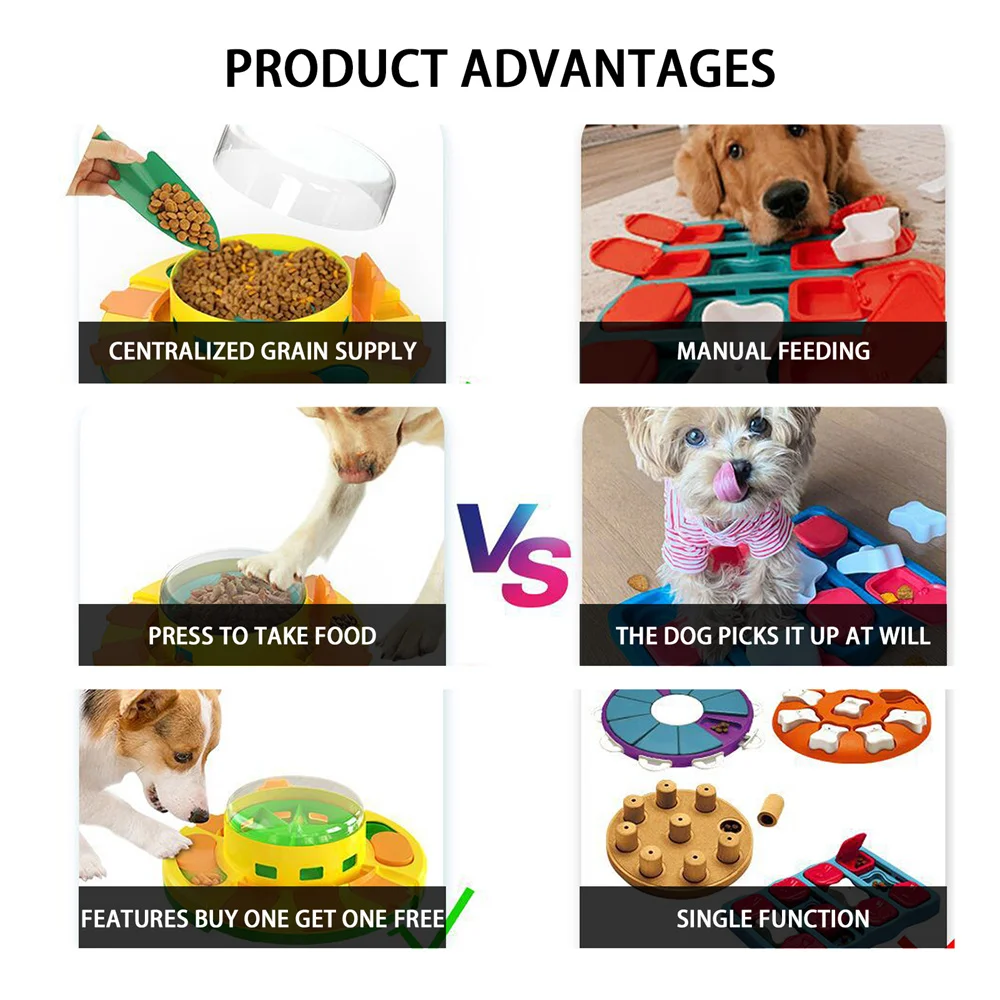 Dog Puzzle Toy Dogs Brain Education Mentally Stimulation Toys Puppy Treat  Food Feeder Dispenser Advanced Level 3in1 Interactive - AliExpress