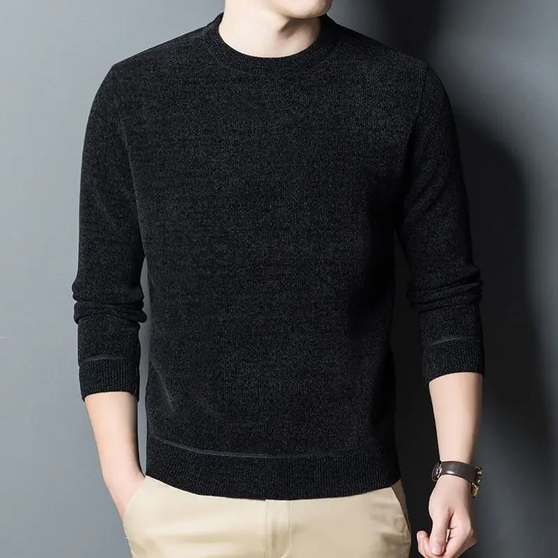 Autumn Winter New Printing Fashion Long Sleeve Sweater Man High Street Casual Loose Pullovers Men Street Plus Velvet Warm Tops