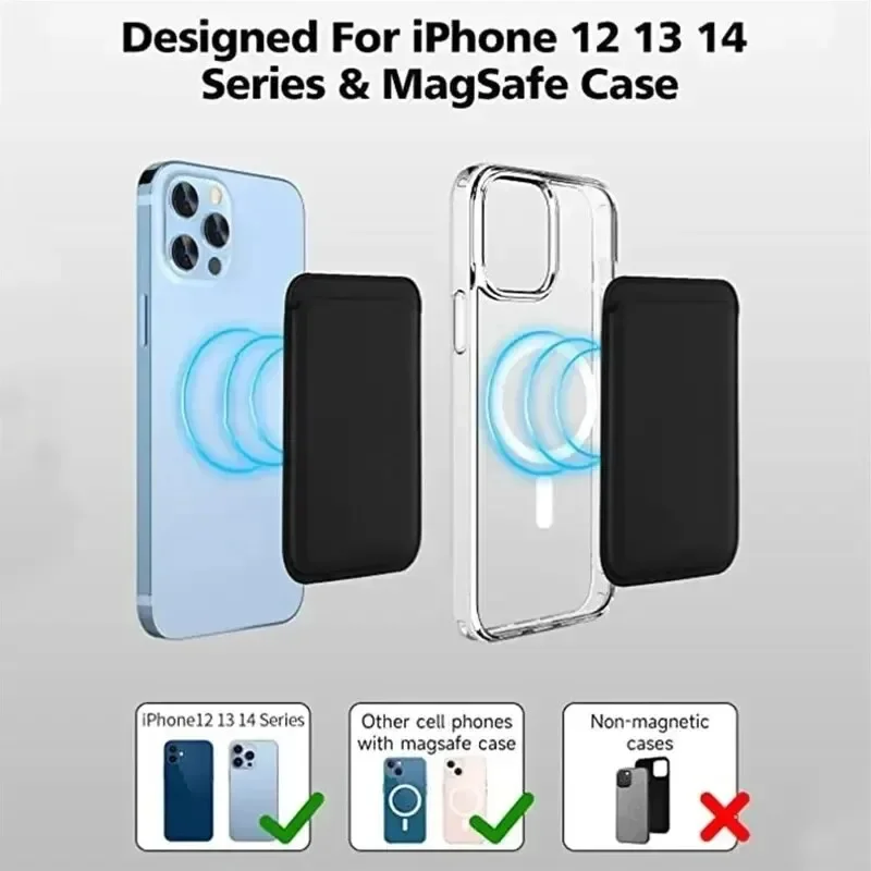 Leather Magnetic Card Wallet - Slim Credit Card Holder with Easy Access Design