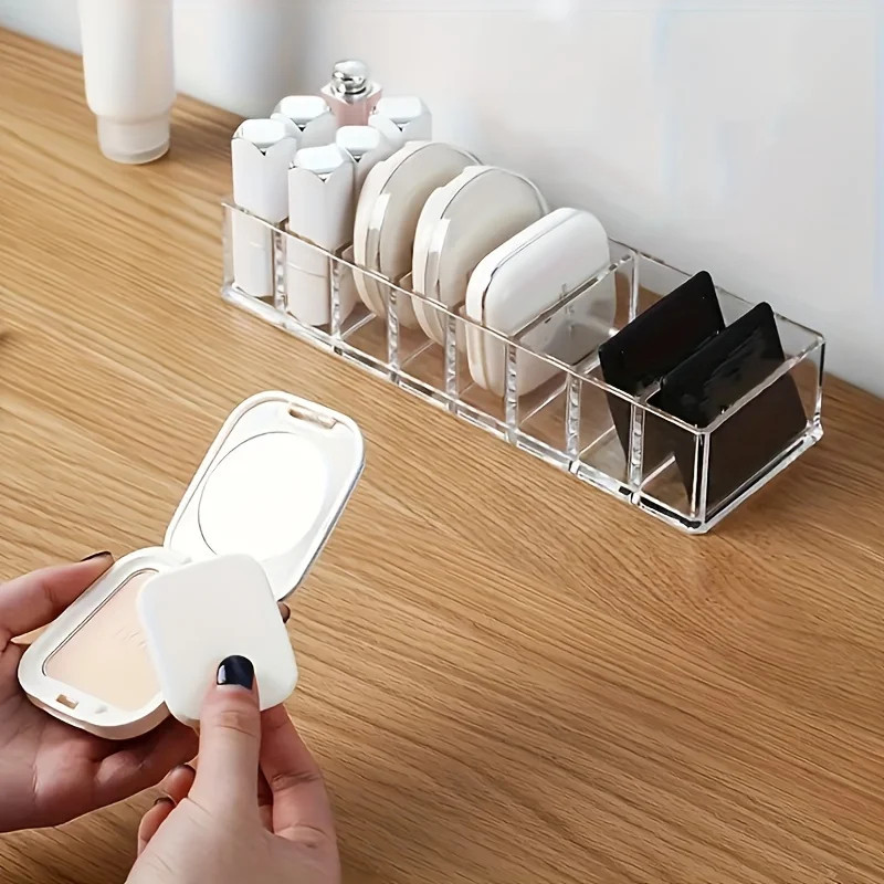 8-grid nail art storage box, cosmetics storage box, dormitory desktop organization, lipstick jewelry box, divided into compartme 3